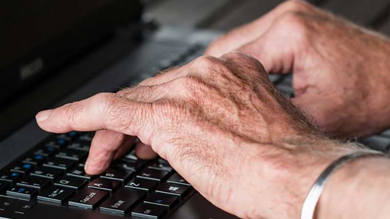 Typing on computer keyboard