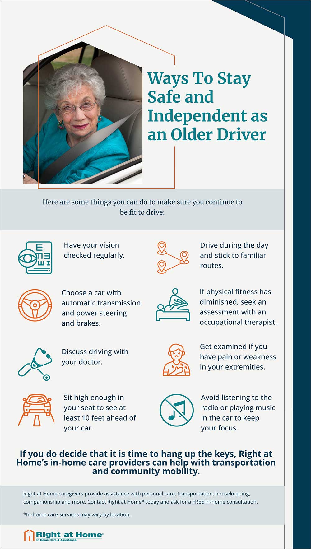 Infographic: Ways to stay save & independent as an older driver