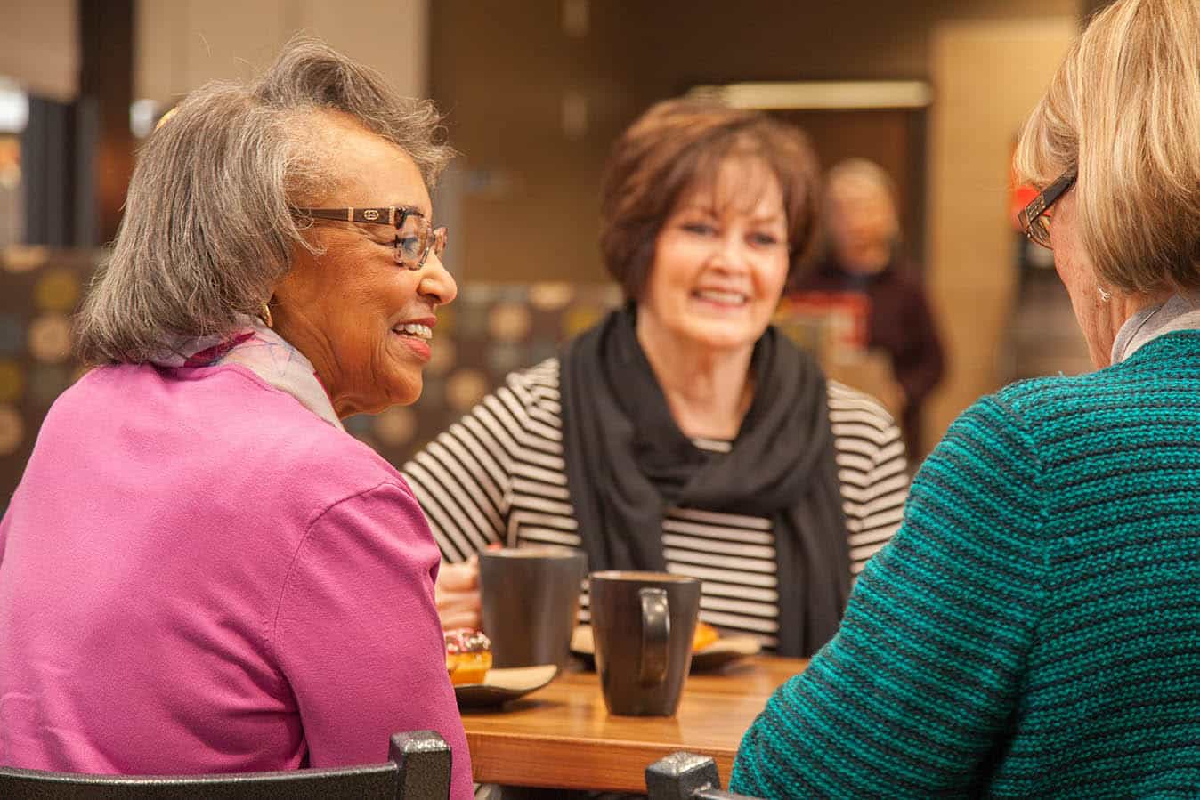 senior ladies having lunch together