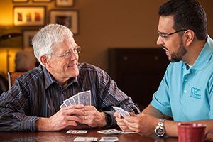 Caregiver Offering Companionship to Senior