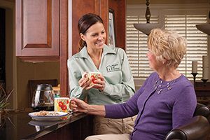 Caregiver Offering Companionship to Senior