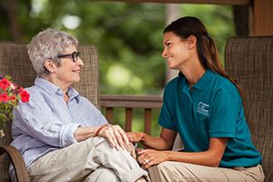 Caregiver Offering Companionship to Senior