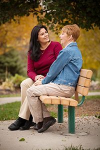 Caregiver Offering Companionship to Senior