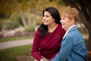 Caregiver Offering Companionship to Senior