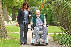 Caregiver caring for disabled adult