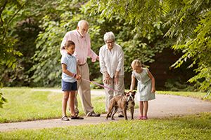 Caregiver and Client outdoors