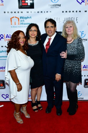 Lourdes Simon and husband with caregiver from Right at Home San Fernando Valley 