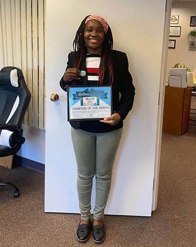 Andrea D., The Right at Home of Boston Metro Champion of the Month for March, 2021.