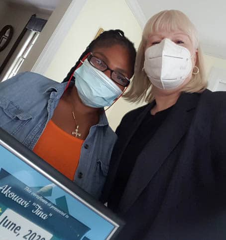 Tina. A, Right at Home Boston Metro West Caregiver of the Month for June 2020