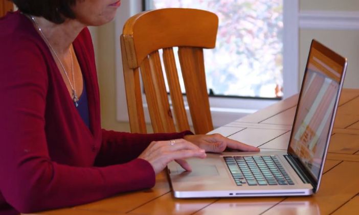 female with laptop