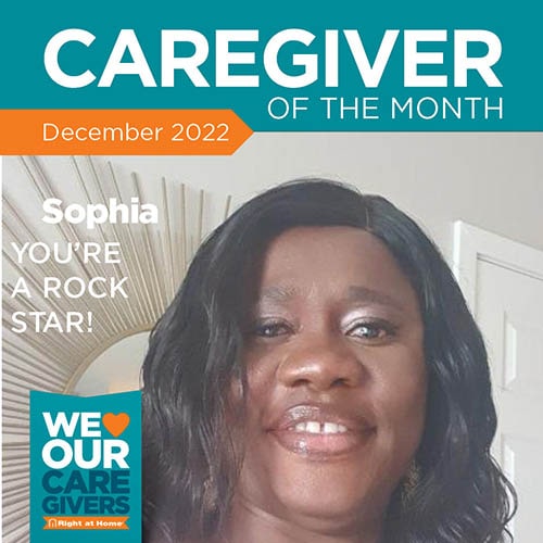 Sophia Caregiver of the Month Dec 2022