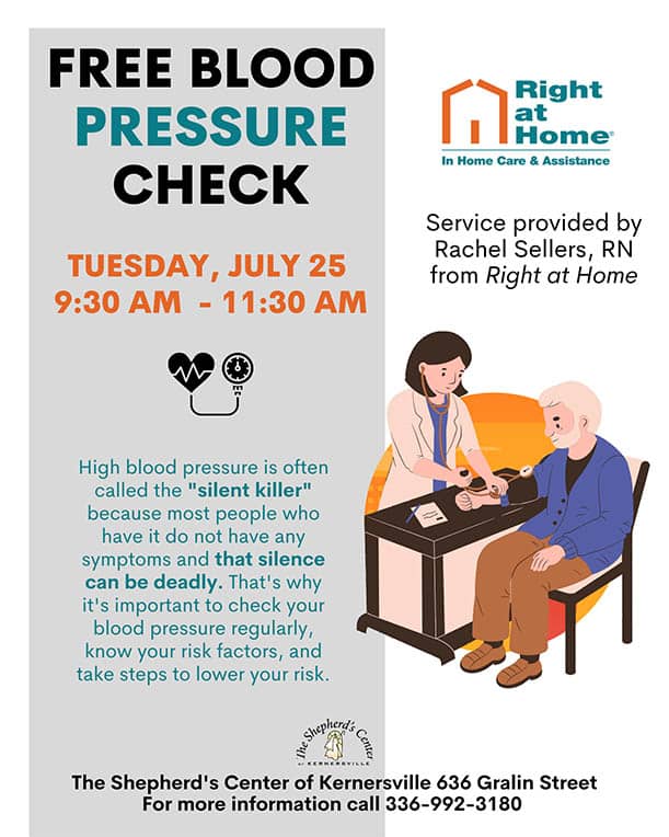 Free blood pressure screening flyer