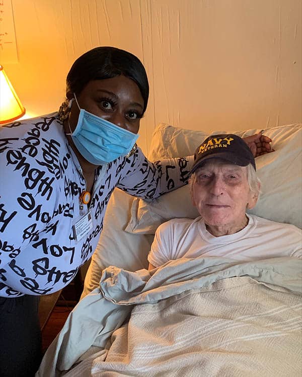 Caregiver with Navy veteran