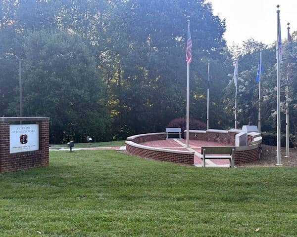 A view of the Summerfield Community Park flags.