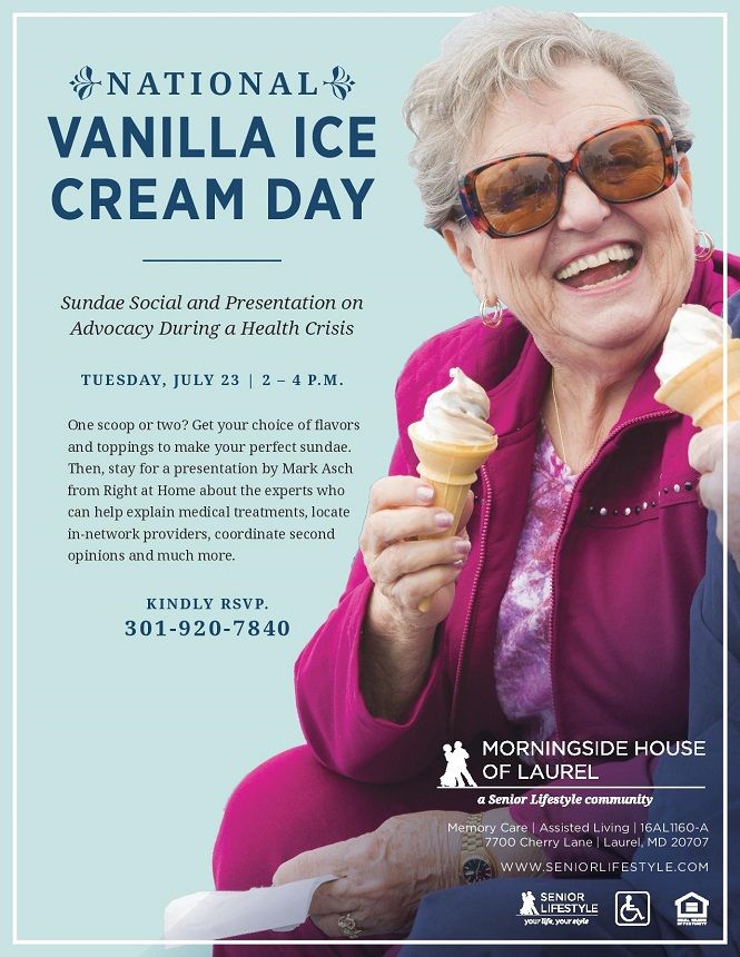 ice cream social and presentation flyer