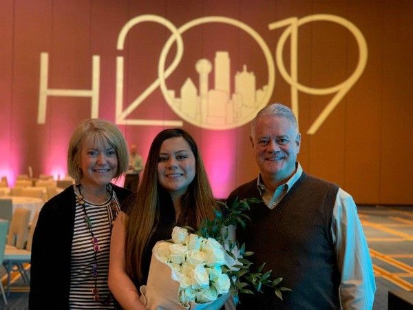 Bonnie Croom National Caregiver of the Year and owners Mark and Elaine Wimbush