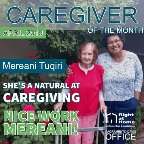 April Caregiver of the Month - Mereani Tuqiri