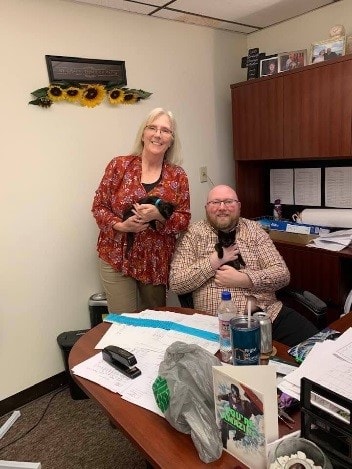 Cathy and Justin finding stress relief