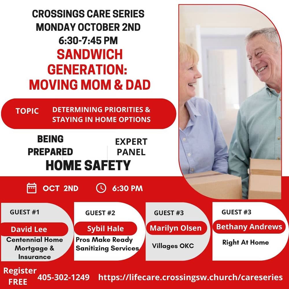 Crossing Care Series' 'Sandwich Generation: Moving Mom & Dad' Community Event