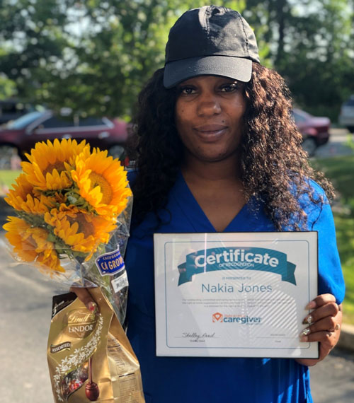 February 2020 Caregiver of the Month Nakia Jones