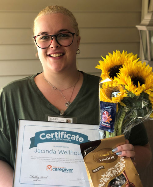 May 2020 Caregiver of the Month Jacinda Wellhouse