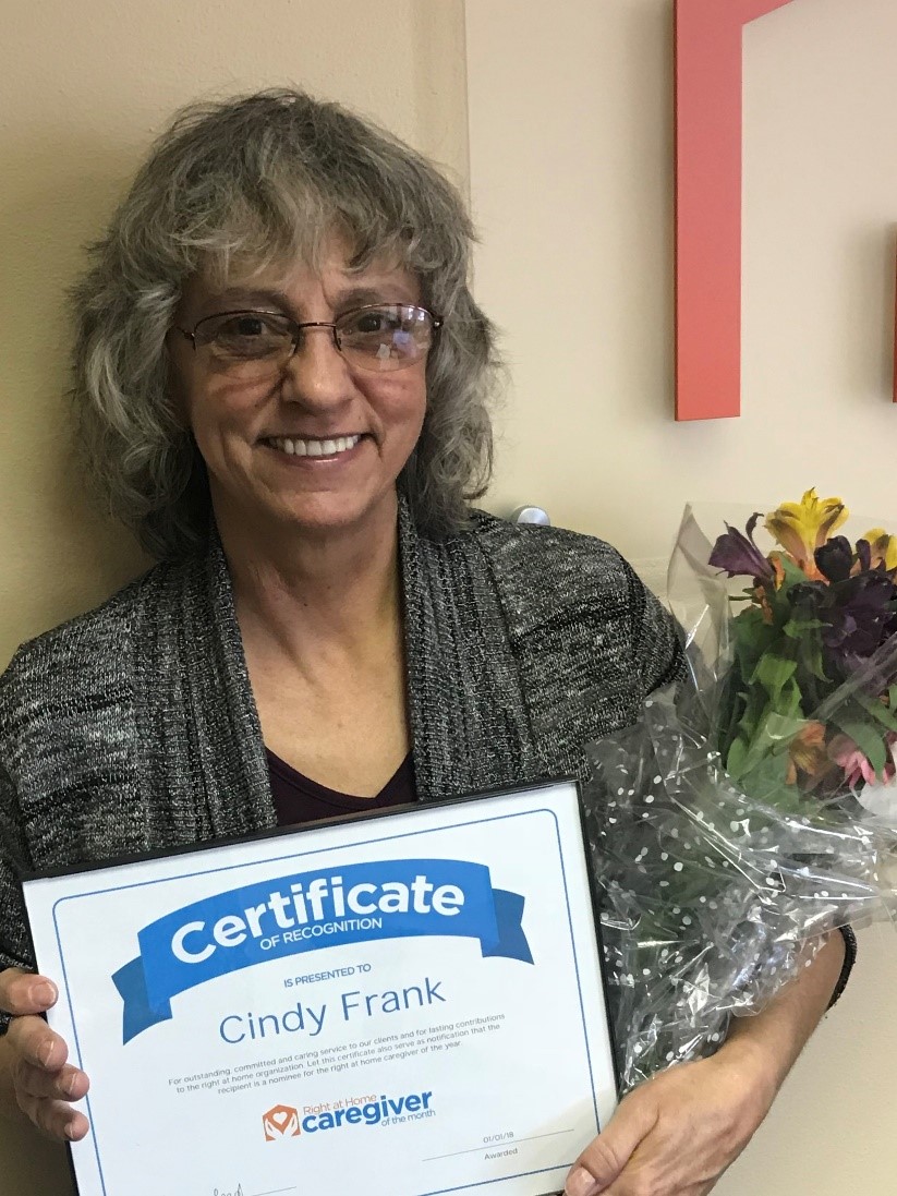 December 2017 Caregiver of the Month Cindy Frank