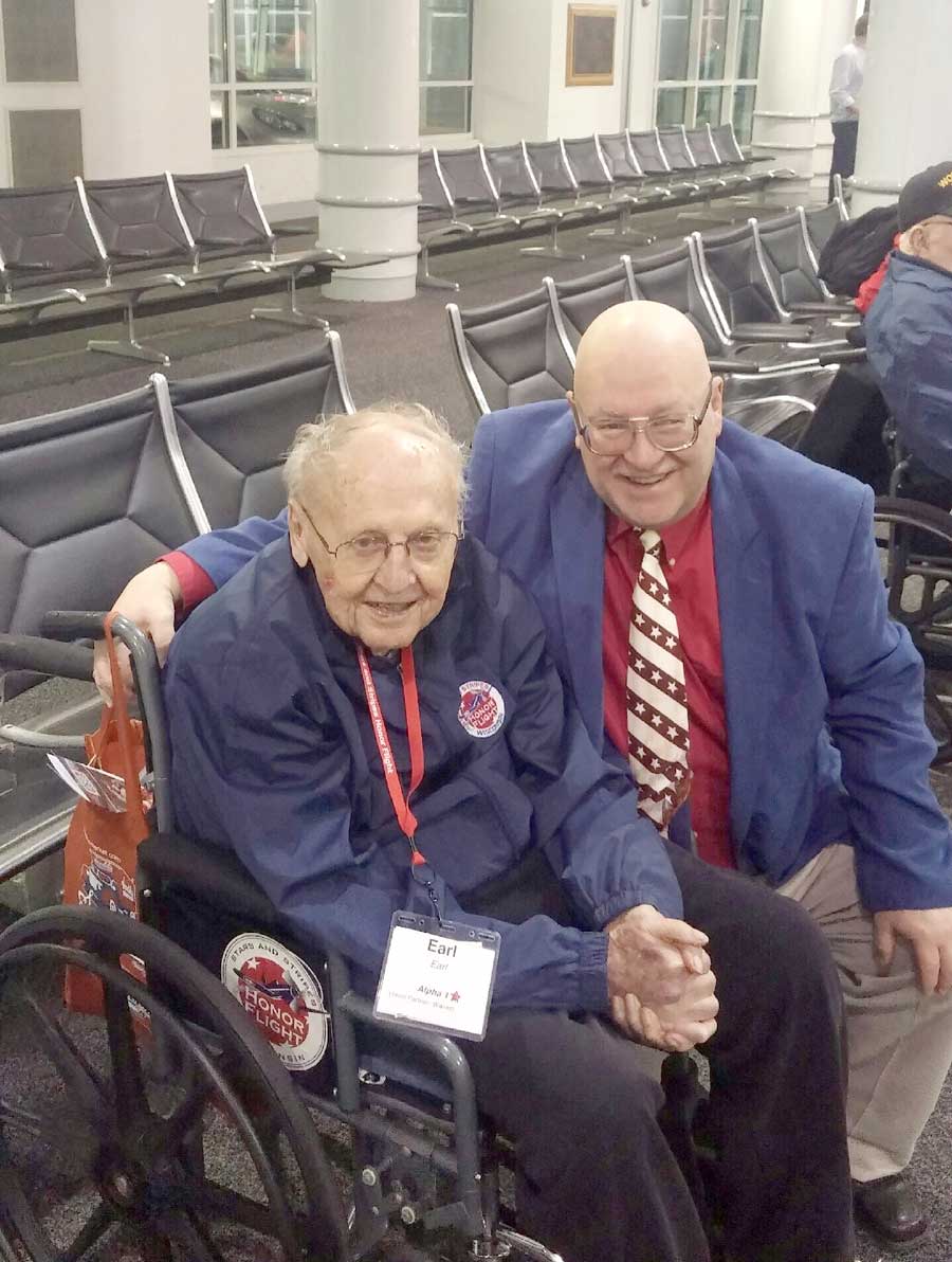 Right at Home Menomonee Falls caregiver Mark and his client Earl