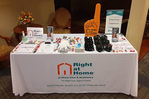 Dementia Live Training Display Table at McCrite Plaza in Briarcliff