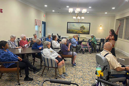 Southwest Mansions Residents Enjoy the Aalim Belly Dancing Troupe Performance