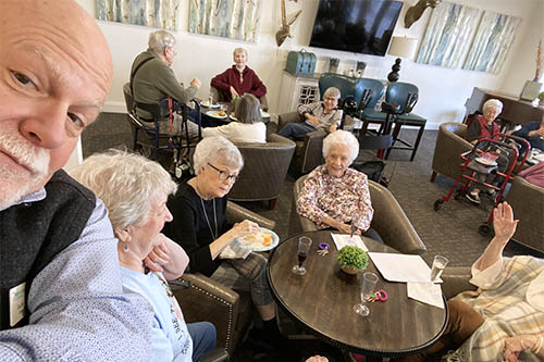 Hefner Mansion Senior Living and Northwest Oklahoma City come together for a great Friday Happy Hour with the residents