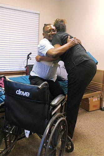 Right at Home Northwest Oklahoma City caregiver training to transfer wheelchair clients