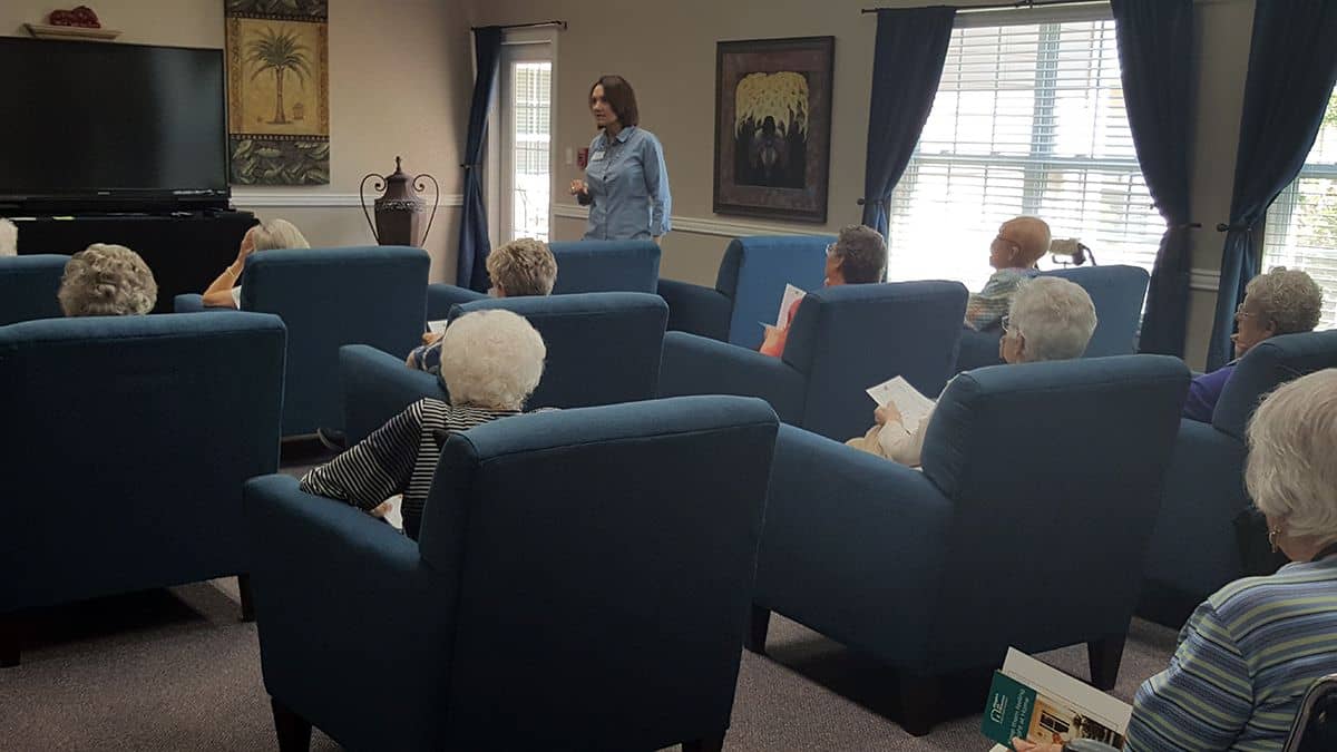 Right at Home Northwest Oklahoma City owner Crystal Self presents a seniors fraud seminar