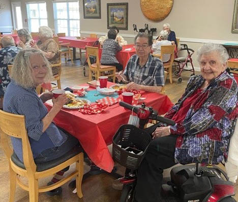 SW Mansions Cook Out-Seniors Enjoying Dinner