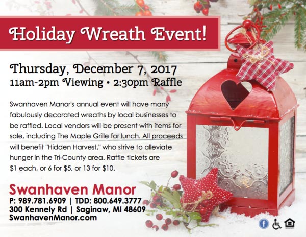 Holliday Wreath Event in Saginaw Michigan