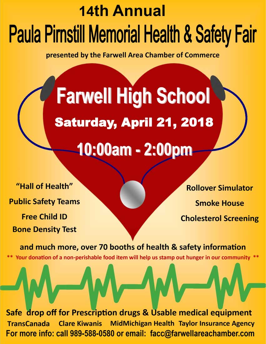 Paula Pirnstill Memorial Health and Safety Fair Flyer