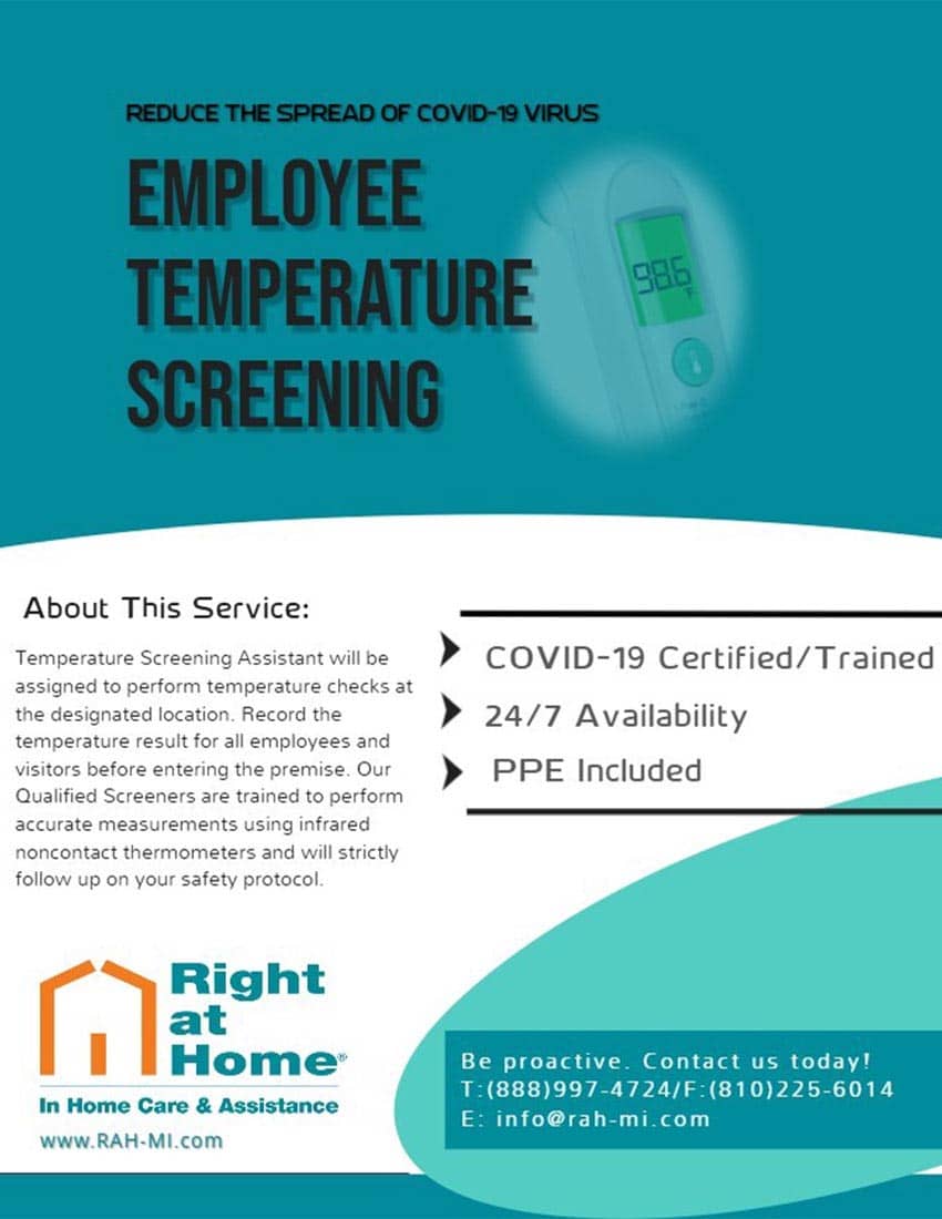 Employee Temperature Screening flyer