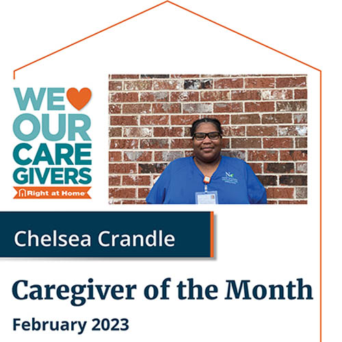 Right at Home Slidell Caregiver of the Month Chelsea Crandle
