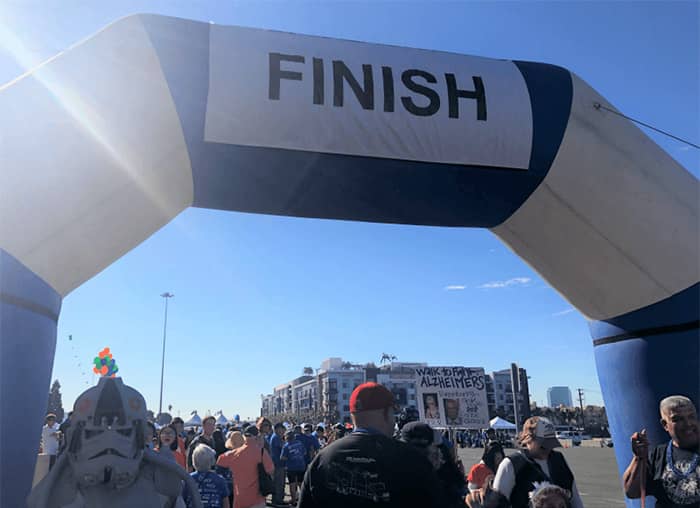 Finish Line at Walk4Alz OC 