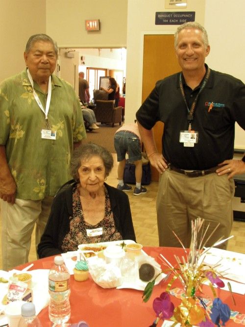 Vernon Atwood at Cypress Senior Center celebrating birthdays