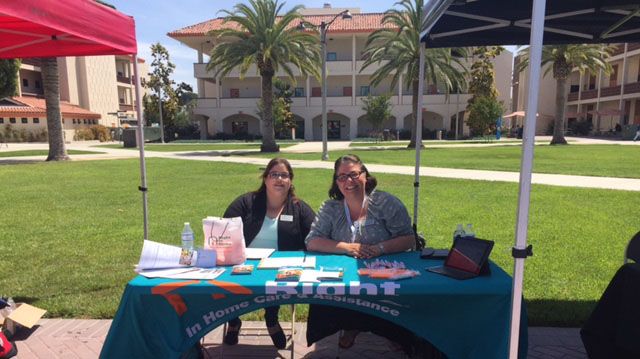 Tricia and Kylene at the Career Health Fair at Long Beach City College.