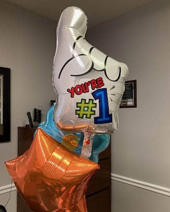 You're #1 balloons for Caregiver Week 2023