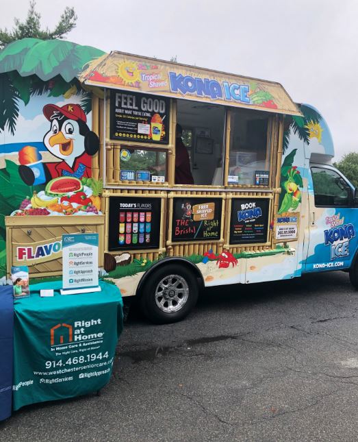 kona ice truck at King Street Rehab for appreciation event presented by right at home westchester