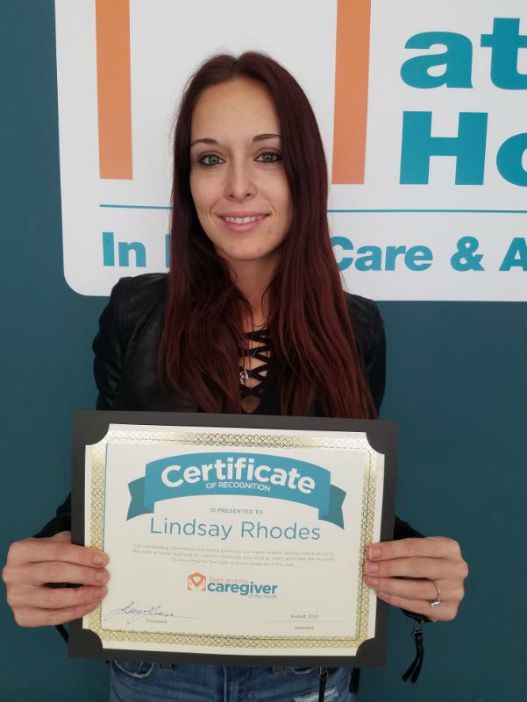 Lindsay Rhodes, Right at Home Westchester, NY Caregiver of the Month for August 2020