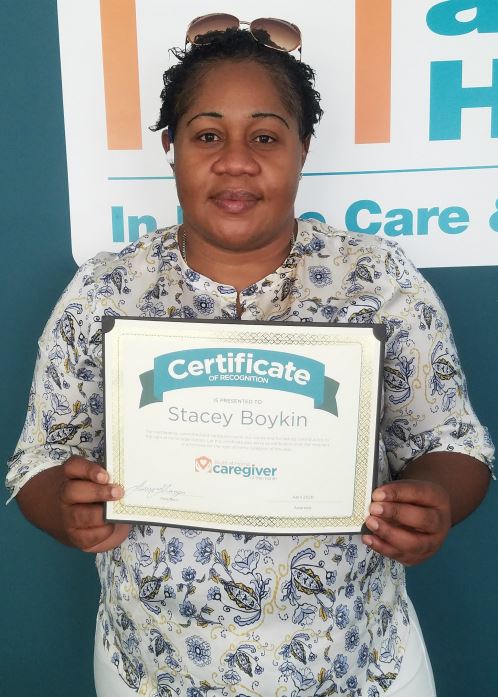 Stacey Boykin Right at Home Westchester, NY Caregiver of the Month - April 2020