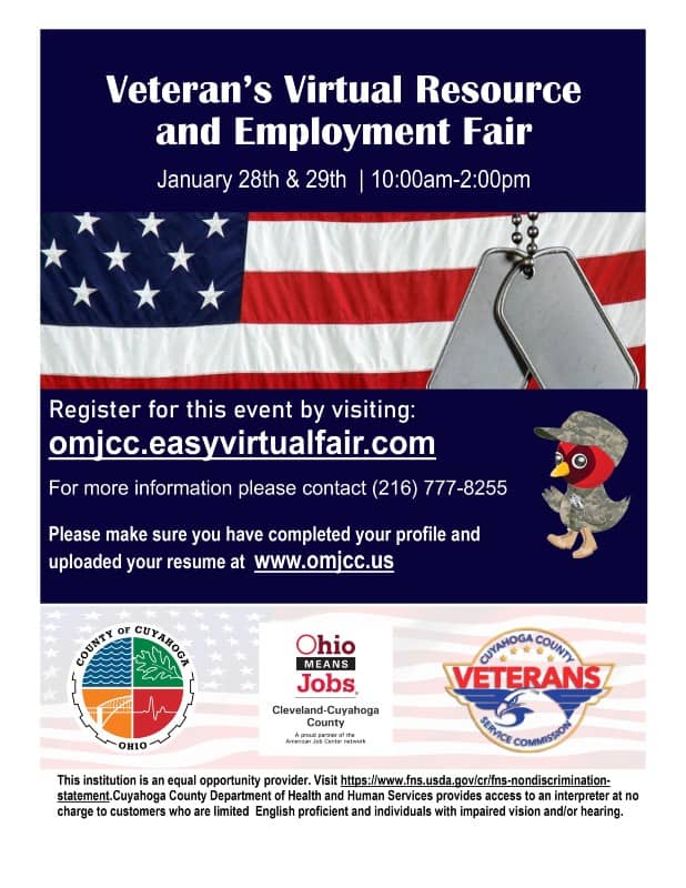 Veterans Virtual Job Fair Flyer 