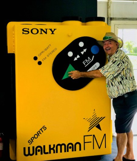 Rick Tabor with Sony Walkman at Sony Classic Friends of Hawaii Charity event 