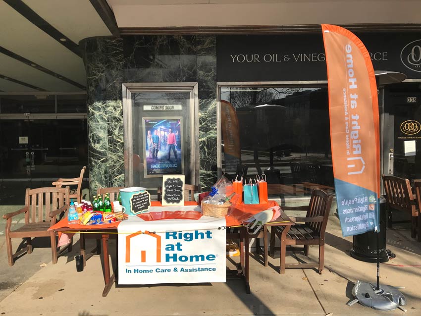 Table set up outside for Right Home Grand Opening