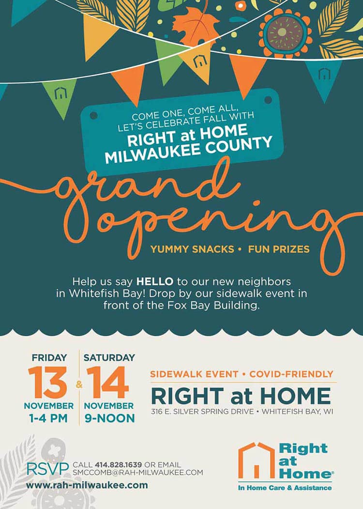 Right at Home Whitefish Bay Grand Opening Flyer