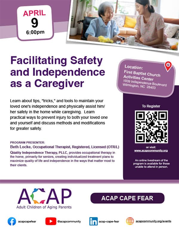 ACAP Cape Fear April 2024 event flyer