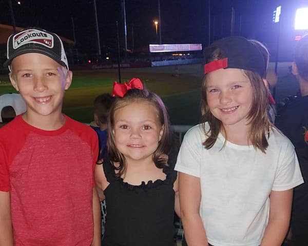 Kids enjoying the Chattanooga Lookouts game